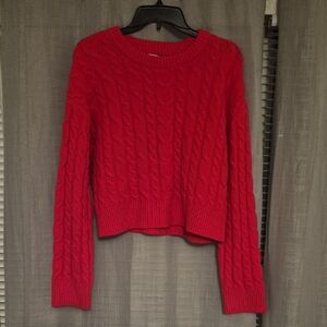 a new day Red Cable Knit Sweater